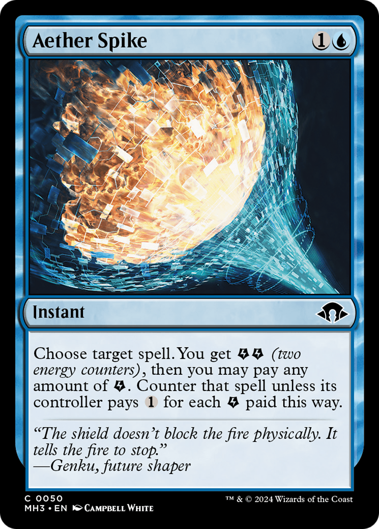 Aether Spike (MH3-050) - Modern Horizons 3 - Premium MTG Single from Wizards of the Coast - Just $0.25! Shop now at Game Crave Tournament Store