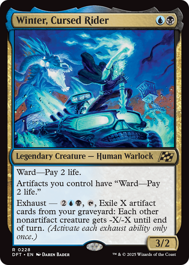 Winter, Cursed Rider (DFT-228) - Aetherdrift Foil - Premium MTG Single from Wizards of the Coast - Just $0.08! Shop now at Game Crave Tournament Store