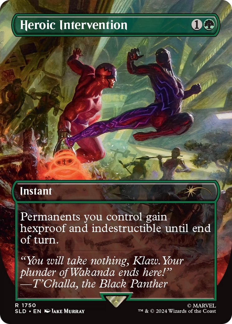 Heroic Intervention (SLD-1750) - Secret Lair Drop (Borderless) - Premium MTG Single from Wizards of the Coast - Just $14.46! Shop now at Game Crave Tournament Store
