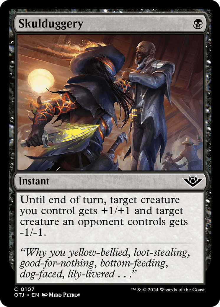 Skulduggery (OTJ-107) - Outlaws of Thunder Junction Foil - Premium MTG Single from Wizards of the Coast - Just $0.25! Shop now at Game Crave Tournament Store