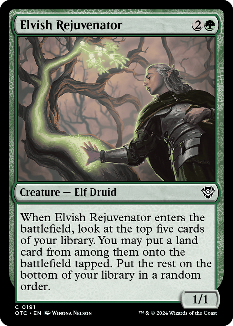 Elvish Rejuvenator (OTC-191) - Outlaws of Thunder Junction Commander - Premium MTG Single from Wizards of the Coast - Just $0.25! Shop now at Game Crave Tournament Store