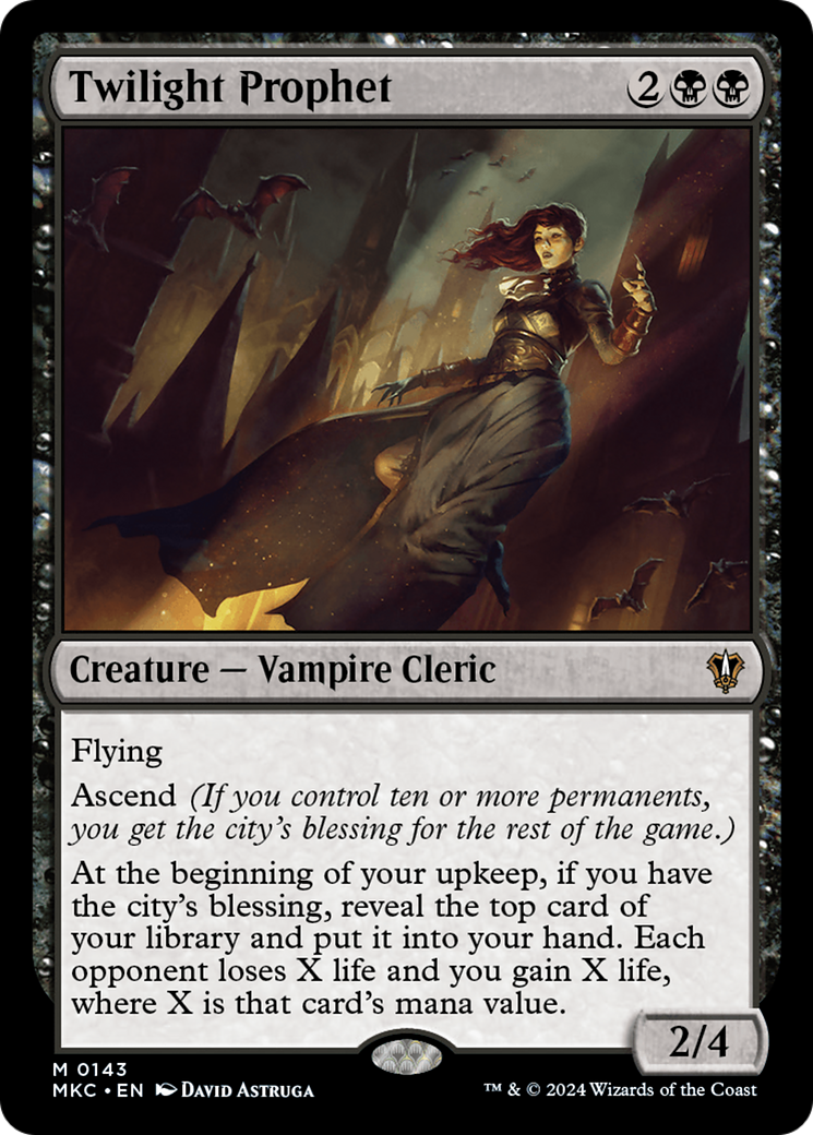 Twilight Prophet (MKC-143) - Murders at Karlov Manor Commander - Premium MTG Single from Wizards of the Coast - Just $0.62! Shop now at Game Crave Tournament Store