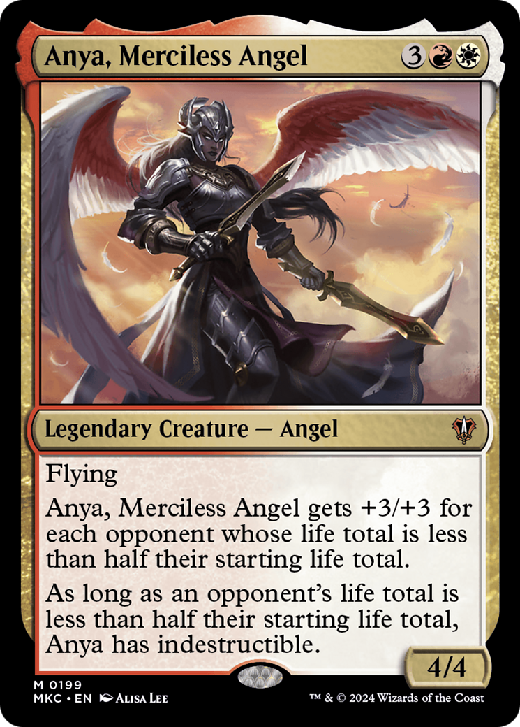 Anya, Merciless Angel (MKC-199) - Murders at Karlov Manor Commander - Premium MTG Single from Wizards of the Coast - Just $0.25! Shop now at Game Crave Tournament Store
