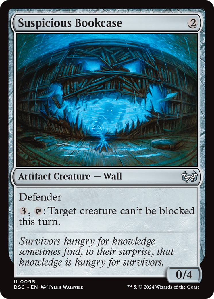Suspicious Bookcase (DSC-095) - Duskmourn: House of Horror Commander - Premium MTG Single from Wizards of the Coast - Just $0.25! Shop now at Game Crave Tournament Store