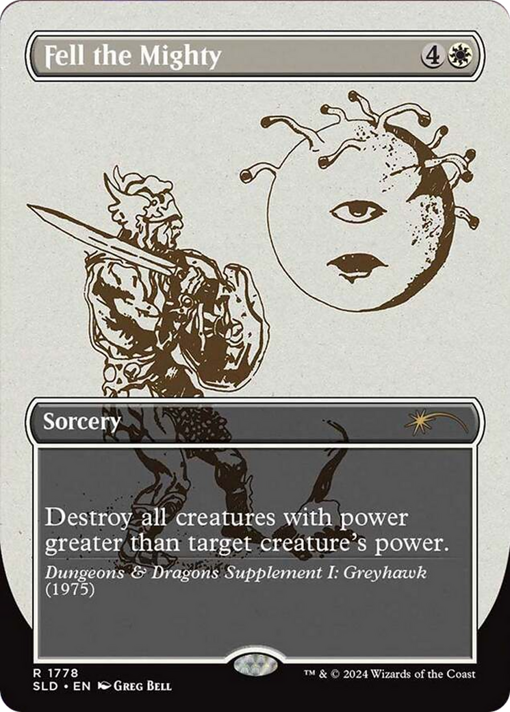 Fell the Mighty (SLD-1778) - Secret Lair Drop (Borderless) Foil - Premium MTG Single from Wizards of the Coast - Just $0! Shop now at Game Crave Tournament Store