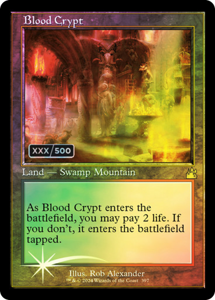 Blood Crypt (RVR-397Z) - Ravnica Remastered Foil - Premium MTG Single from Wizards of the Coast - Just $728.99! Shop now at Game Crave Tournament Store