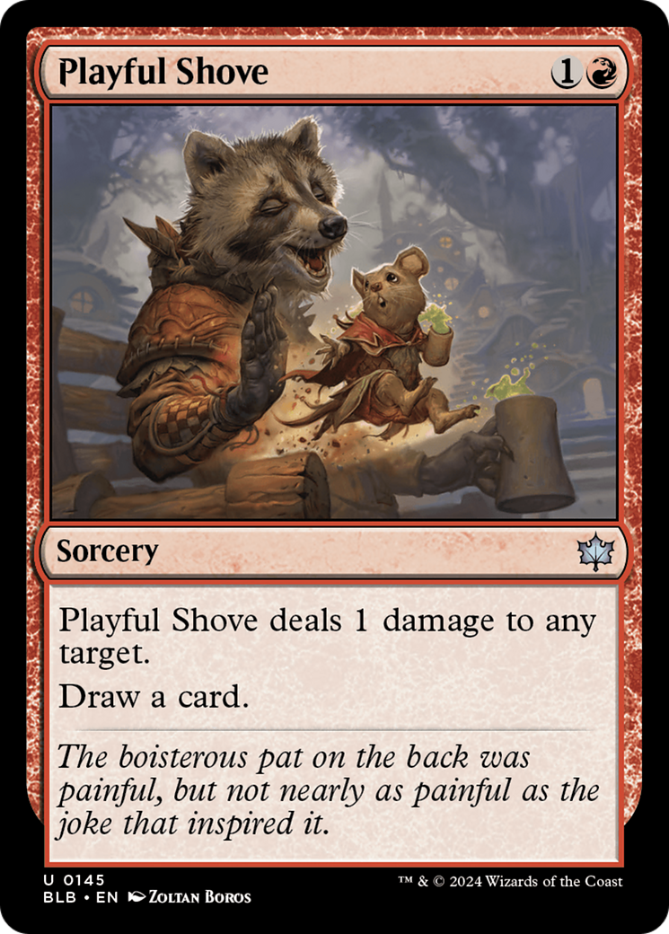 Playful Shove (BLB-145) - Bloomburrow Foil - Premium MTG Single from Wizards of the Coast - Just $0.25! Shop now at Game Crave Tournament Store
