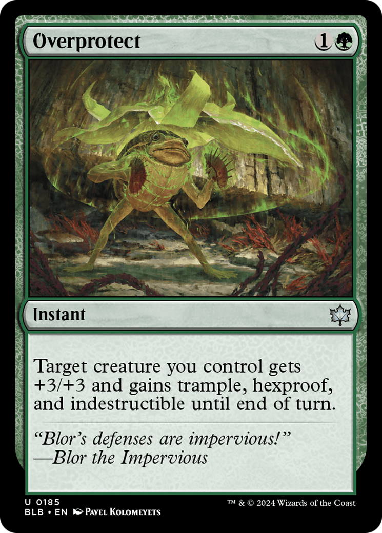 Overprotect (BLB-185) - Bloomburrow Foil - Premium MTG Single from Wizards of the Coast - Just $1.46! Shop now at Game Crave Tournament Store