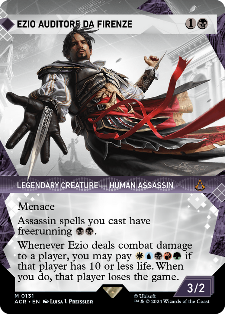 Ezio Auditore da Firenze (ACR-131) - Assassin's Creed: (Showcase) (Borderless) Foil - Premium MTG Single from Wizards of the Coast - Just $11.61! Shop now at Game Crave Tournament Store