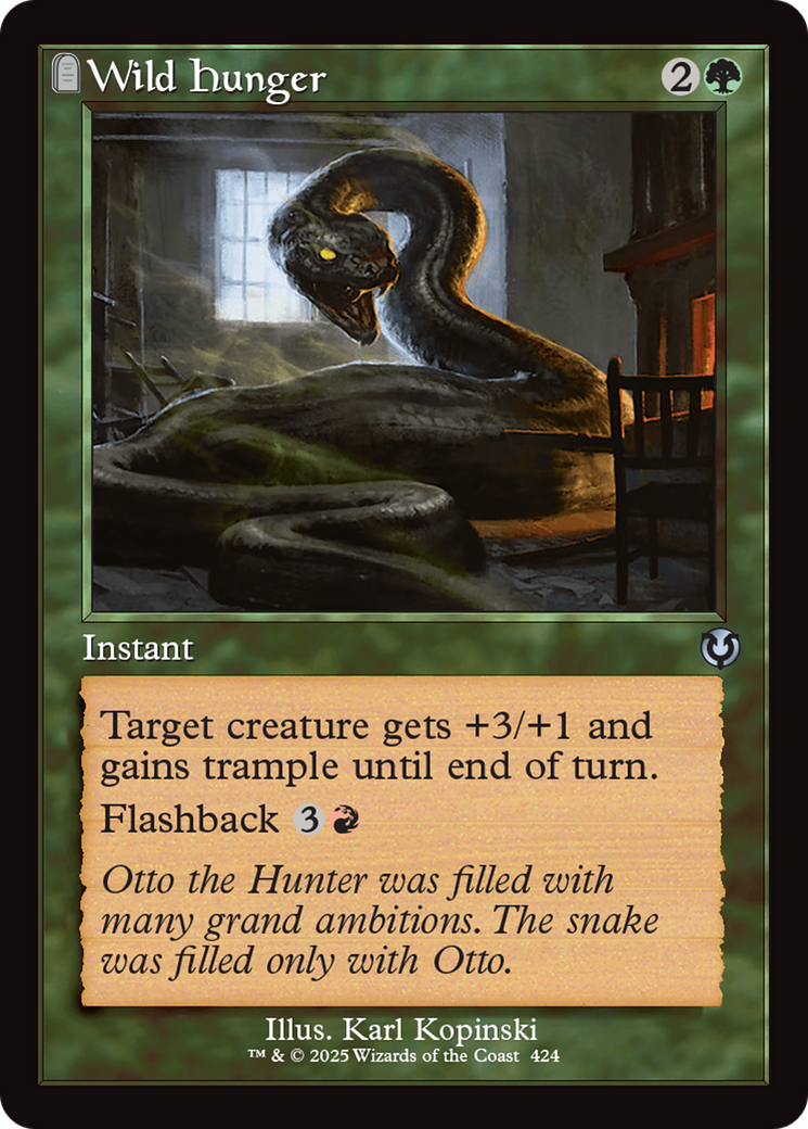 Wild Hunger (Retro Frame) (-424) - Innistrad Remastered Foil - Premium MTG Single from Wizards of the Coast - Just $0.80! Shop now at Game Crave Tournament Store