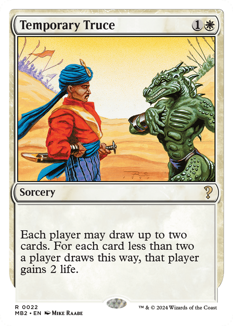 Temporary Truce (MB2-022) - Mystery Booster 2 - Premium MTG Single from Wizards of the Coast - Just $0.25! Shop now at Game Crave Tournament Store