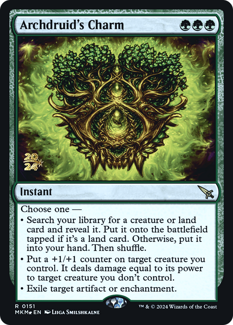 Archdruid's Charm (PMKM-151S) - Murders at Karlov Manor Promos Foil - Premium MTG Single from Wizards of the Coast - Just $6.58! Shop now at Game Crave Tournament Store