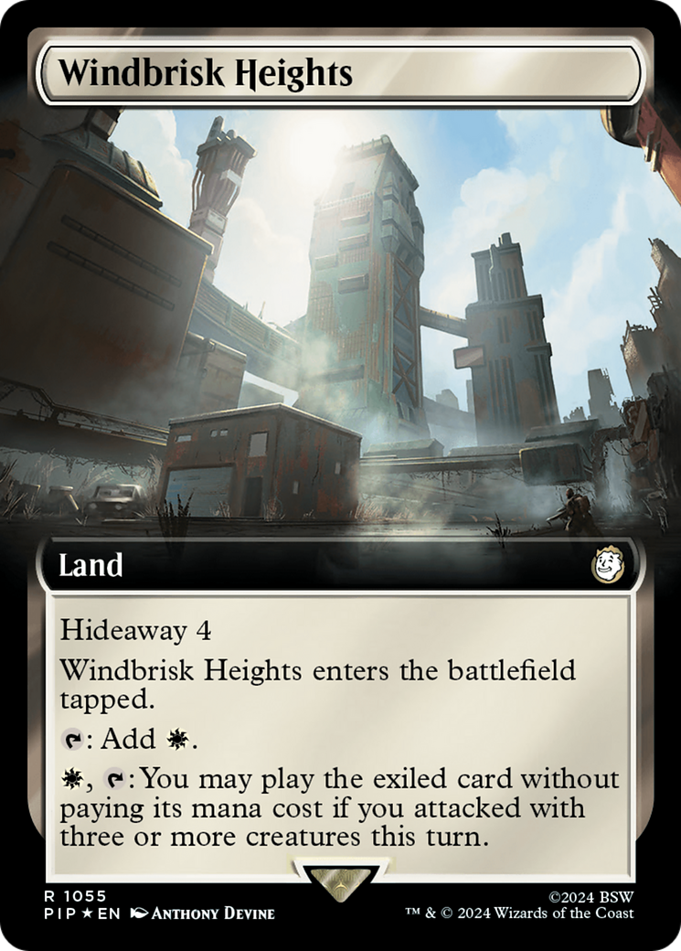 Windbrisk Heights (PIP-1055) - Fallout: (Extended Art) Foil - Premium MTG Single from Wizards of the Coast - Just $1.63! Shop now at Game Crave Tournament Store