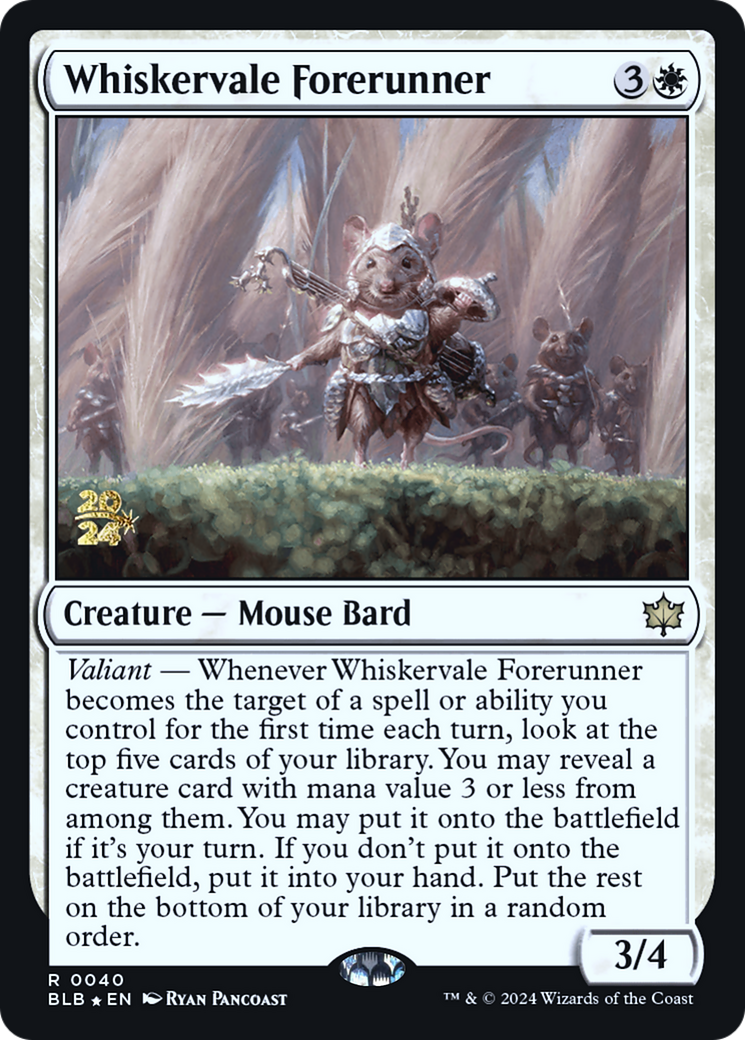 Whiskervale Forerunner (PBLB-40S) - Bloomburrow Promos Foil - Premium MTG Single from Wizards of the Coast - Just $0.58! Shop now at Game Crave Tournament Store