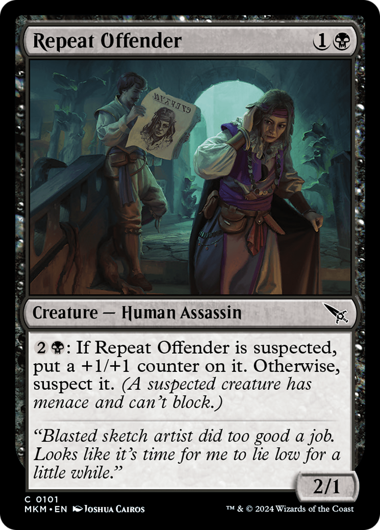Repeat Offender (MKM-101) - Murders at Karlov Manor - Premium MTG Single from Wizards of the Coast - Just $0.25! Shop now at Game Crave Tournament Store