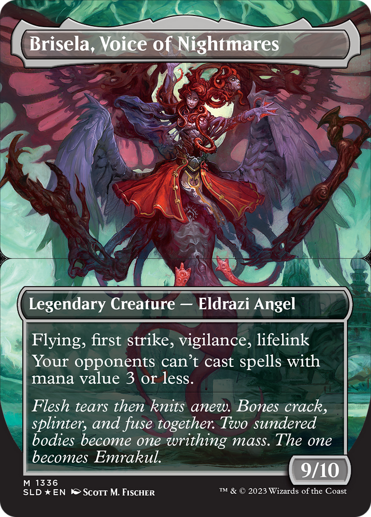 Brisela, Voice of Nightmares (SLD-1336B) - Secret Lair Drop (Borderless) Foil - Premium MTG Single from Wizards of the Coast - Just $0! Shop now at Game Crave Tournament Store