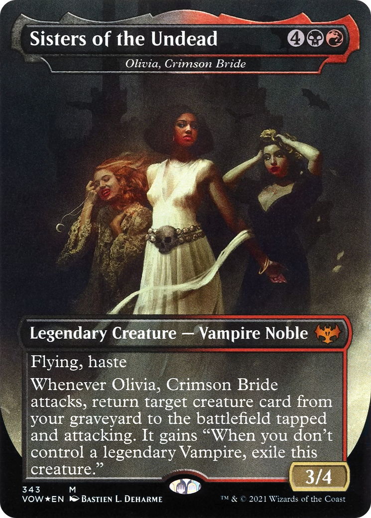 Olivia, Crimson Bride (VOW-343) - Innistrad: Crimson Vow / Sisters of the Undead (Borderless) - Premium MTG Single from Wizards of the Coast - Just $1.85! Shop now at Game Crave Tournament Store