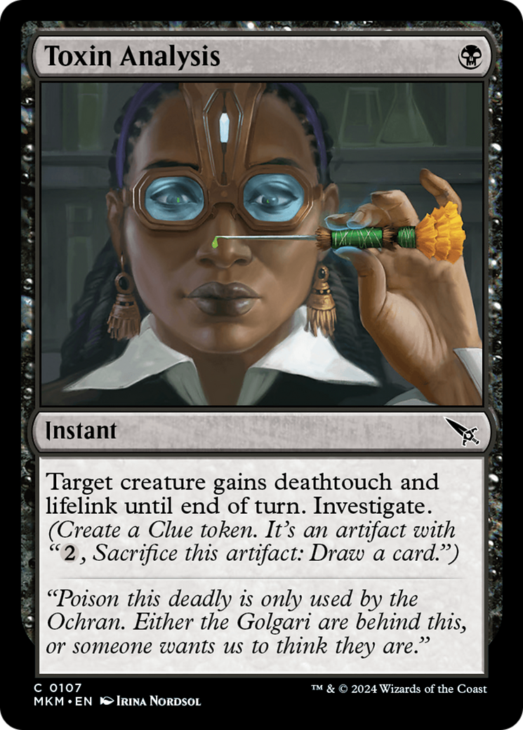 Toxin Analysis (MKM-107) - Murders at Karlov Manor Foil - Premium MTG Single from Wizards of the Coast - Just $0.25! Shop now at Game Crave Tournament Store
