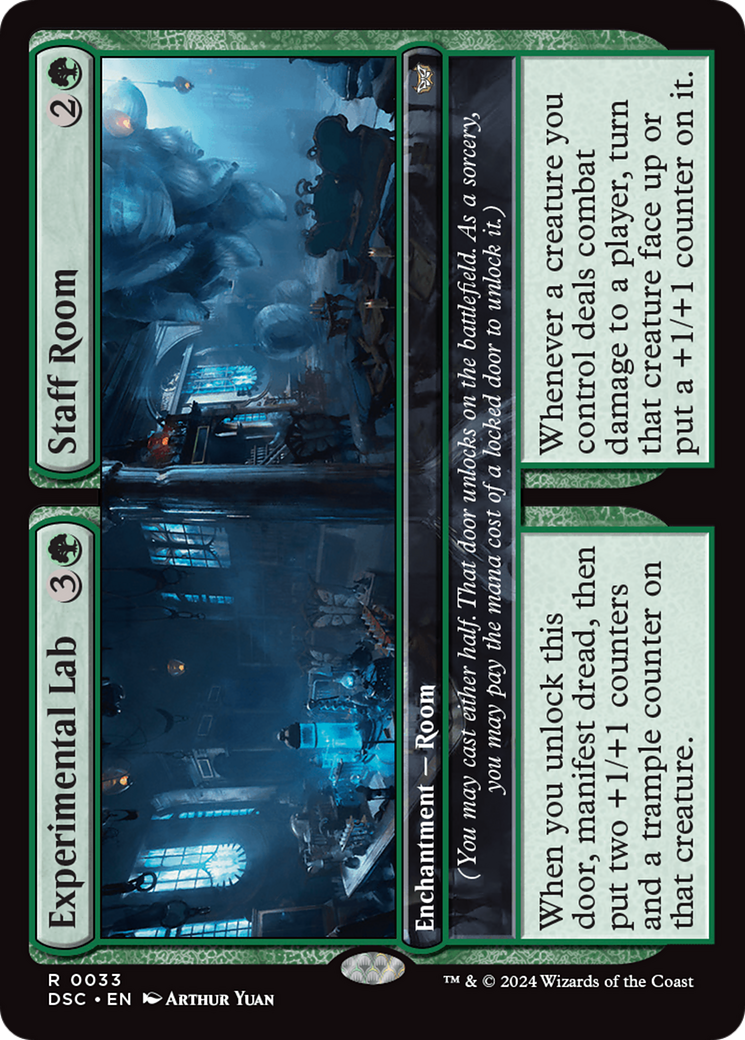 Experimental Lab // Staff Room (DSC-033) - Duskmourn: House of Horror Commander - Premium MTG Single from Wizards of the Coast - Just $0.25! Shop now at Game Crave Tournament Store