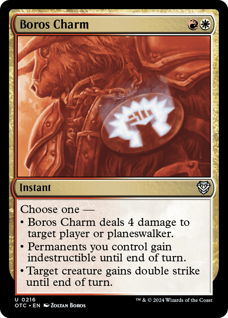 Boros Charm (OTC-216) - Outlaws of Thunder Junction Commander - Premium MTG Single from Wizards of the Coast - Just $3.05! Shop now at Game Crave Tournament Store