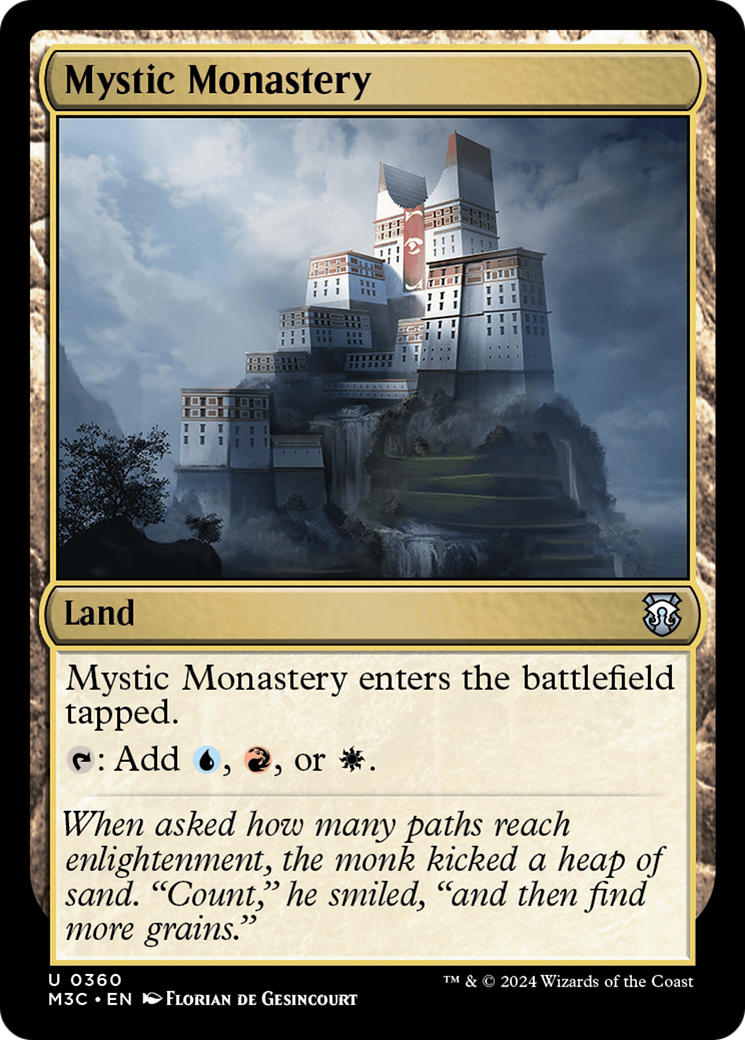 Mystic Monastery (M3C-360) - Modern Horizons 3 Commander - Premium MTG Single from Wizards of the Coast - Just $0.25! Shop now at Game Crave Tournament Store