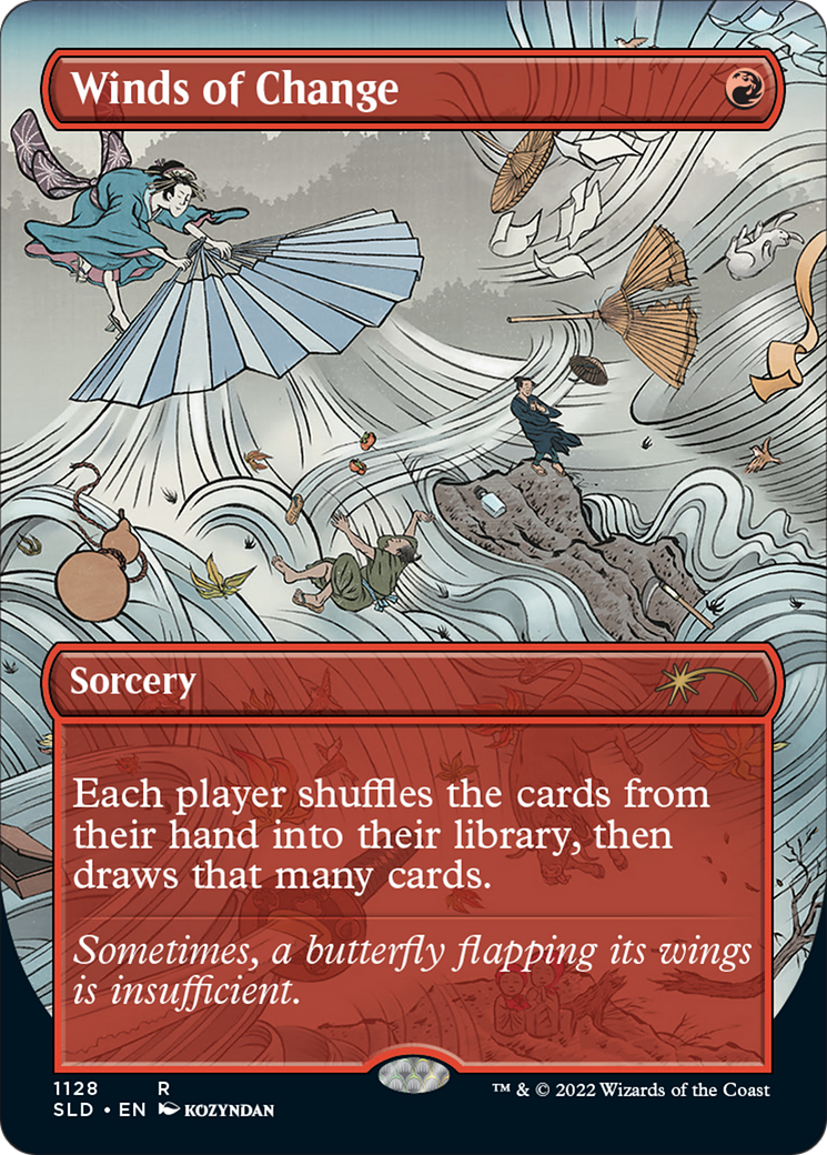 Winds of Change (SLD-1128) - Secret Lair Drop (Borderless) Foil - Premium MTG Single from Wizards of the Coast - Just $17.66! Shop now at Game Crave Tournament Store