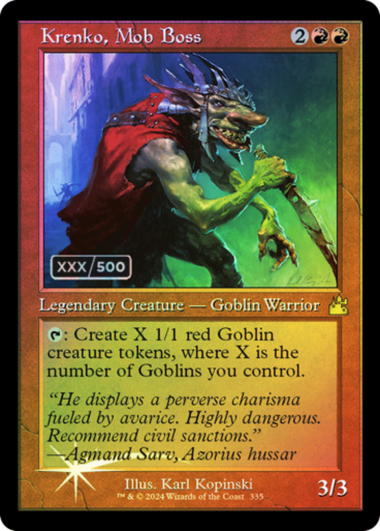 Krenko, Mob Boss (RVR-335Z) - Ravnica Remastered Foil - Premium MTG Single from Wizards of the Coast - Just $371.98! Shop now at Game Crave Tournament Store