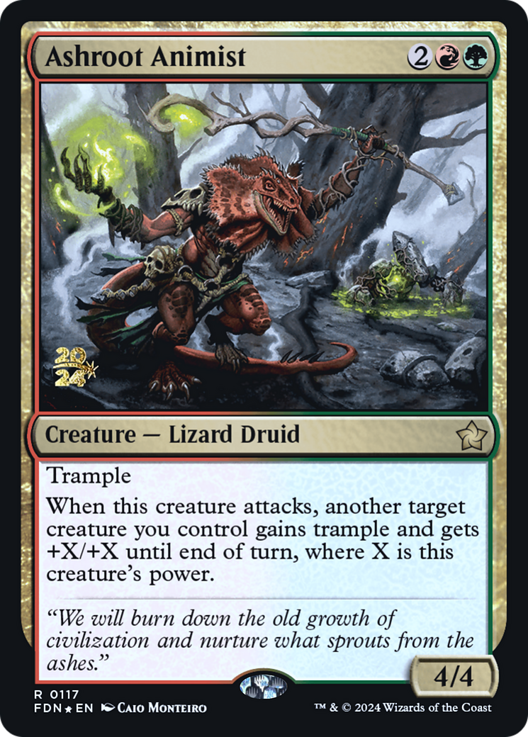 Ashroot Animist (PRE-117S) - Foundations Promos Foil - Premium MTG Single from Wizards of the Coast - Just $0.13! Shop now at Game Crave Tournament Store