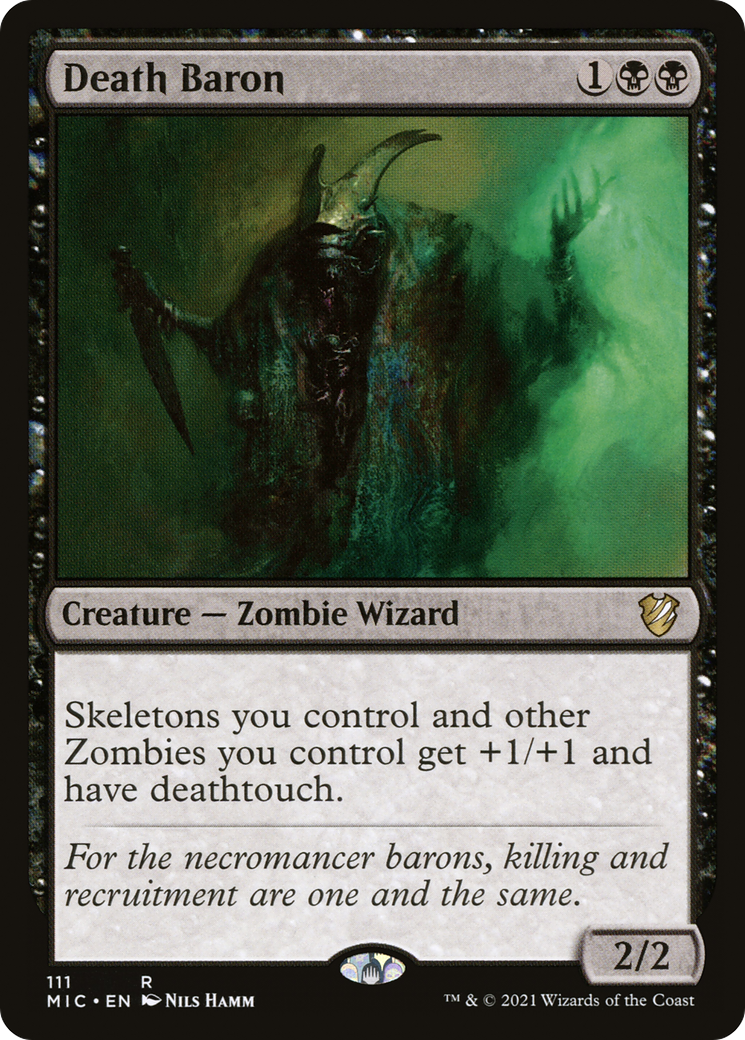 Death Baron (MIC-111) - Midnight Hunt Commander - Premium MTG Single from Wizards of the Coast - Just $3.78! Shop now at Game Crave Tournament Store