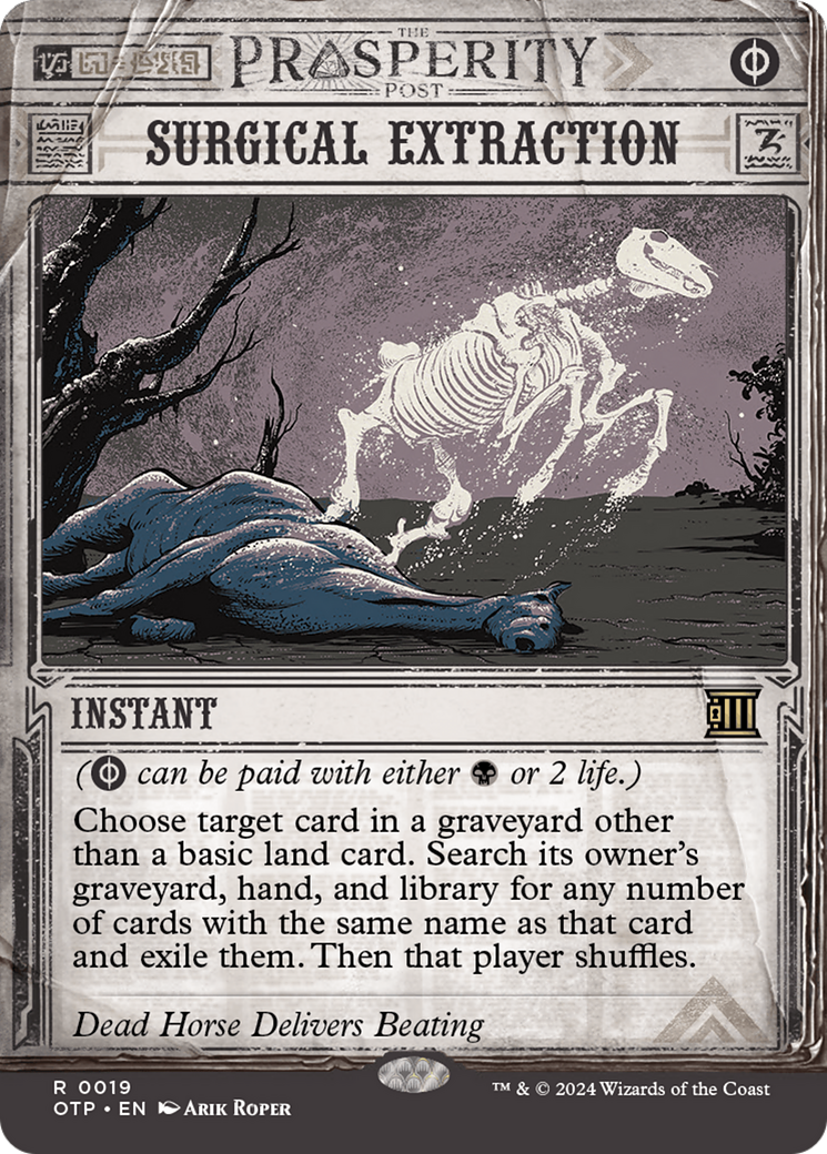 Surgical Extraction (OTP-019) - Breaking News: (Showcase) (Borderless) - Premium MTG Single from Wizards of the Coast - Just $1.16! Shop now at Game Crave Tournament Store