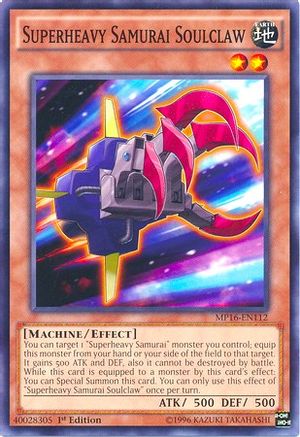 Superheavy Samurai Soulclaw (MP16-EN112) - 2016 Mega-Tins Mega Pack Unlimited - Premium Yugioh Single from Konami - Just $0.08! Shop now at Game Crave Tournament Store