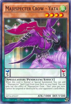 Majespecter Crow - Yata (MP16-EN127) - 2016 Mega-Tins Mega Pack Unlimited - Premium Yugioh Single from Konami - Just $0.08! Shop now at Game Crave Tournament Store
