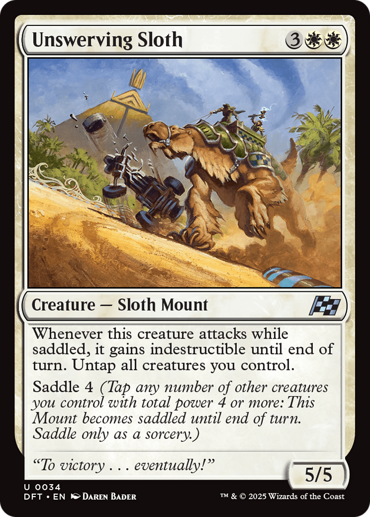 Unswerving Sloth (DFT-034) - Aetherdrift Foil - Premium MTG Single from Wizards of the Coast - Just $0.08! Shop now at Game Crave Tournament Store