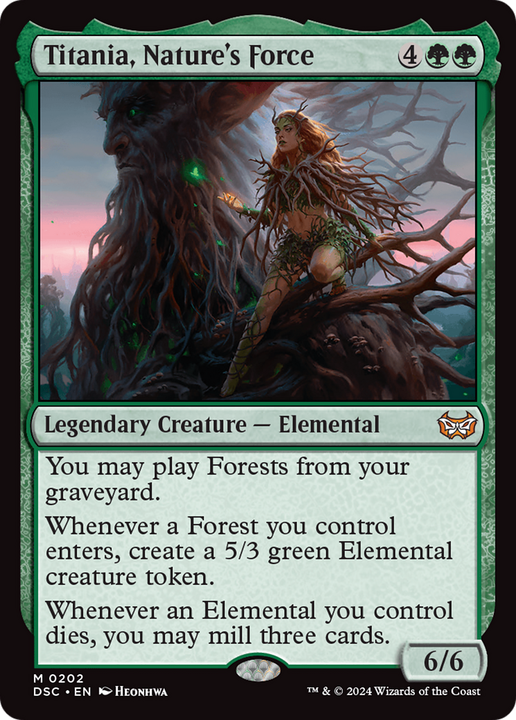 Titania, Nature's Force (DSC-202) - Duskmourn: House of Horror Commander - Premium MTG Single from Wizards of the Coast - Just $0.66! Shop now at Game Crave Tournament Store