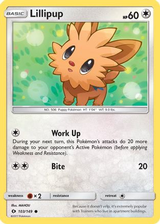 Lillipup 103/149 - Sun & Moon Reverse Holofoil