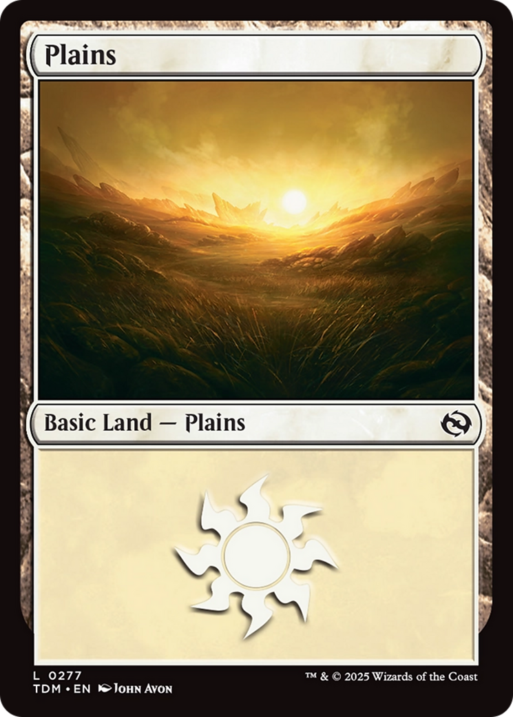 Plains (0277) (TDM-277) - Tarkir: Dragonstorm Foil - Premium MTG Single from Wizards of the Coast - Just $0.08! Shop now at Game Crave Tournament Store