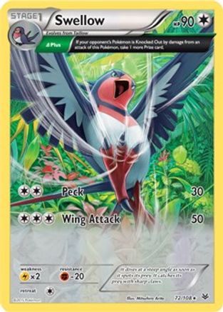 Swellow - 72/108 (XY Roaring Skies) 72 - Deck Exclusives