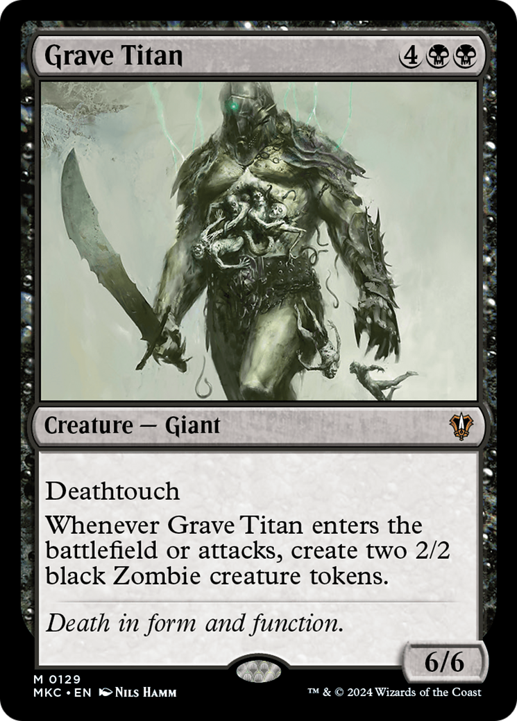 Grave Titan (MKC-129) - Murders at Karlov Manor Commander - Premium MTG Single from Wizards of the Coast - Just $0.44! Shop now at Game Crave Tournament Store