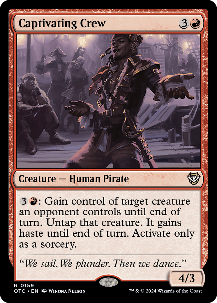 Captivating Crew (OTC-159) - Outlaws of Thunder Junction Commander - Premium MTG Single from Wizards of the Coast - Just $0.25! Shop now at Game Crave Tournament Store