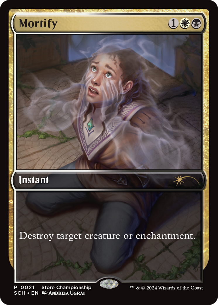 Mortify (SCH-021) - Store Championships Foil - Premium MTG Single from Wizards of the Coast - Just $0.25! Shop now at Game Crave Tournament Store