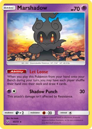 Marshadow 45/73 - Shining Legends Reverse Holofoil