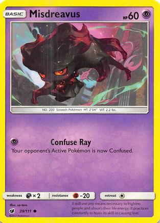 Misdreavus 39/111 - Crimson Invasion Reverse Holofoil