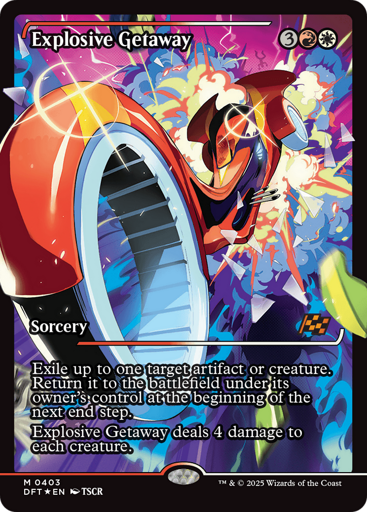 Explosive Getaway (Showcase) (DFT-403) - Aetherdrift Foil - Premium MTG Single from Wizards of the Coast - Just $0.41! Shop now at Game Crave Tournament Store