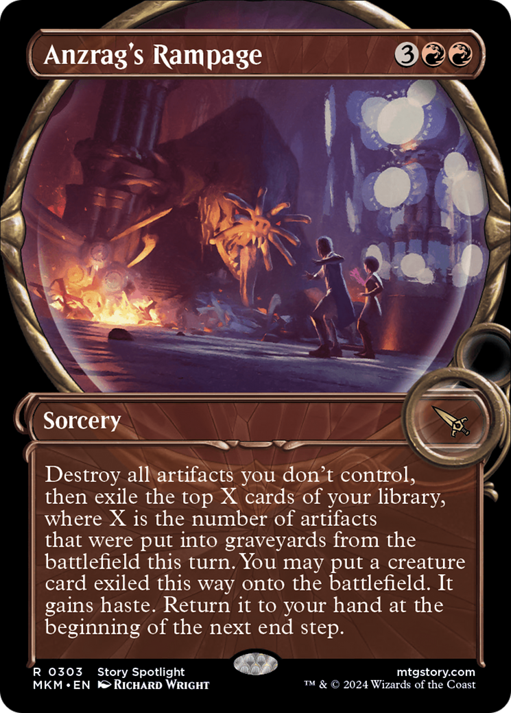Anzrag's Rampage (MKM-303) - Murders at Karlov Manor: (Showcase) Foil - Premium MTG Single from Wizards of the Coast - Just $0.26! Shop now at Game Crave Tournament Store