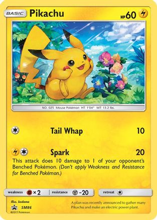 Pikachu SM86/248 - SM Black Star Promos Holofoil