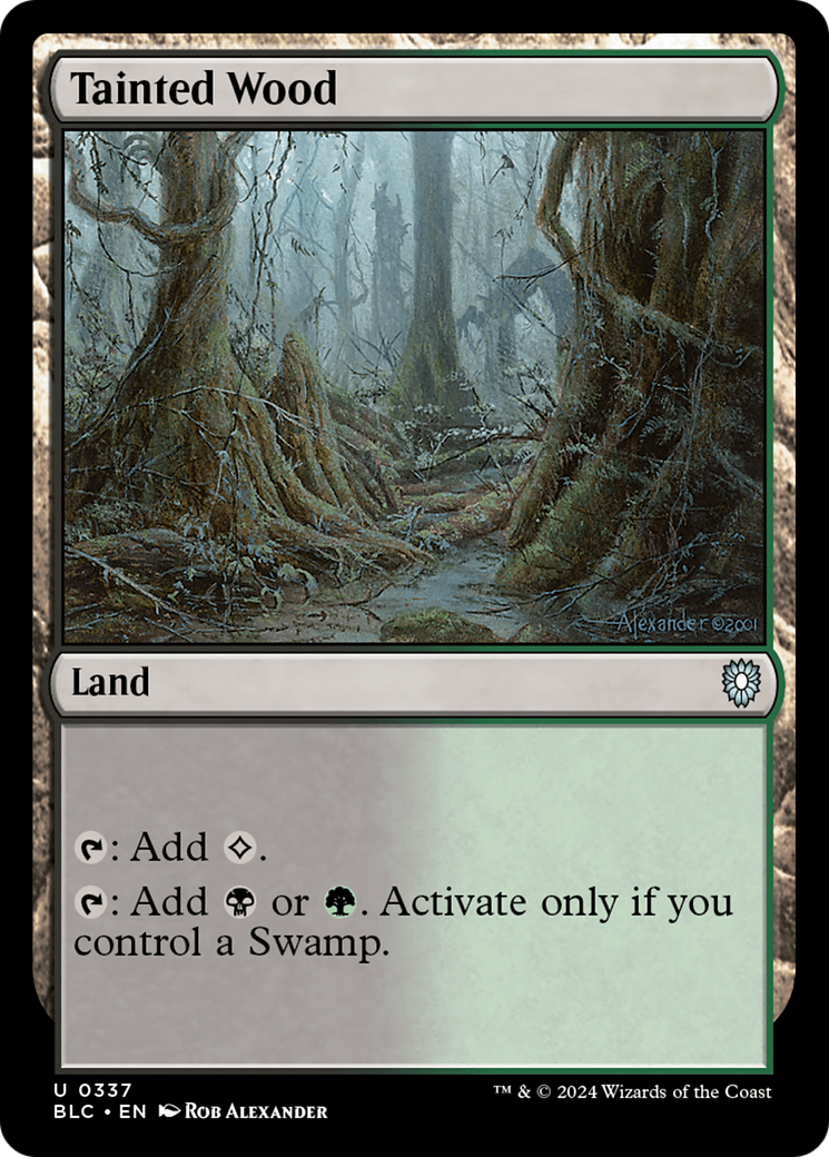 Tainted Wood (BLC-337) - Bloomburrow Commander - Premium MTG Single from Wizards of the Coast - Just $0.25! Shop now at Game Crave Tournament Store