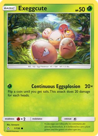 Exeggcute 1/156 - Ultra Prism Reverse Holofoil