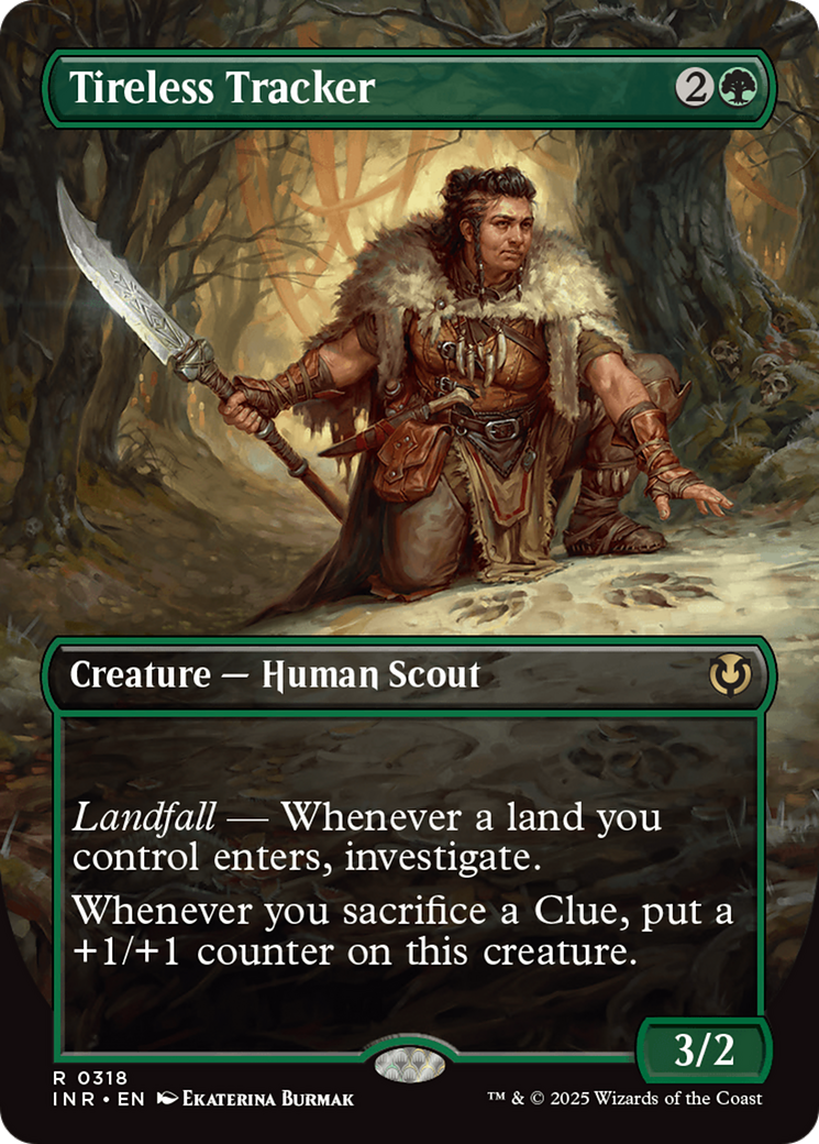 Tireless Tracker (Borderless) (-318) - Innistrad Remastered - Premium MTG Single from Wizards of the Coast - Just $0.66! Shop now at Game Crave Tournament Store