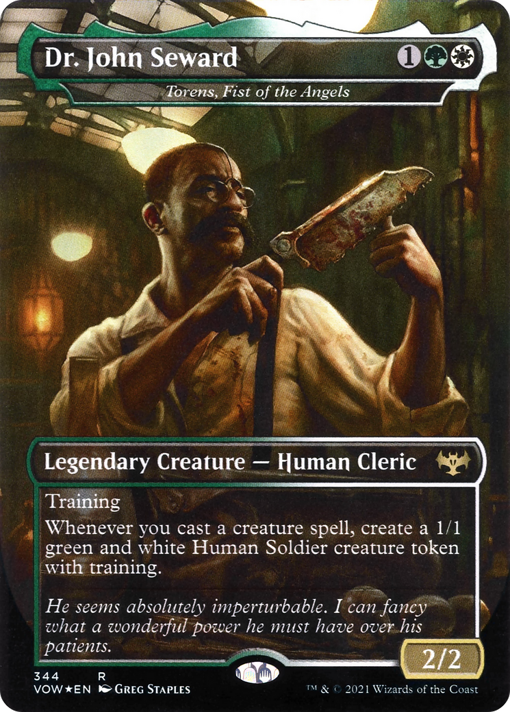 Torens, Fist of the Angels (VOW-344) - Innistrad: Crimson Vow / Dr. John Seward (Borderless) - Premium MTG Single from Wizards of the Coast - Just $0.08! Shop now at Game Crave Tournament Store