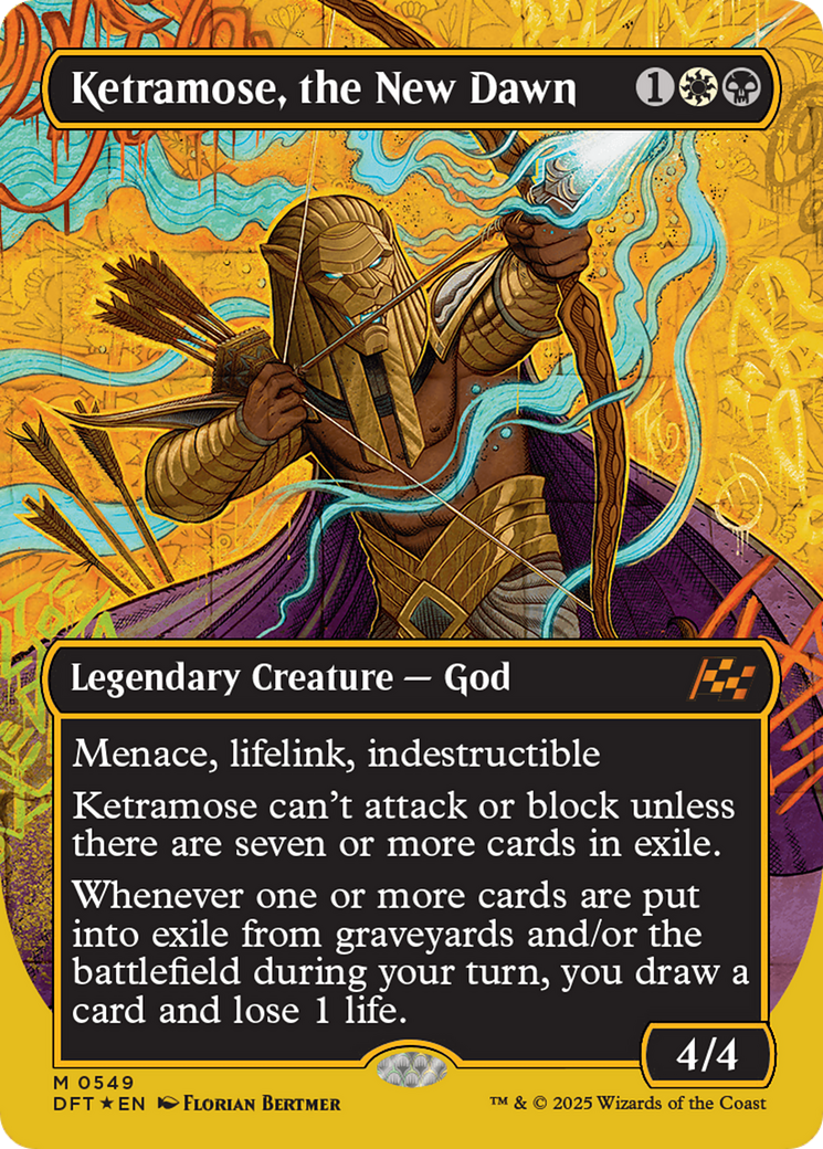 Ketramose, the New Dawn (Borderless) (First-Place Foil) (DFT-549) - Aetherdrift Foil - Premium MTG Single from Wizards of the Coast - Just $22.87! Shop now at Game Crave Tournament Store